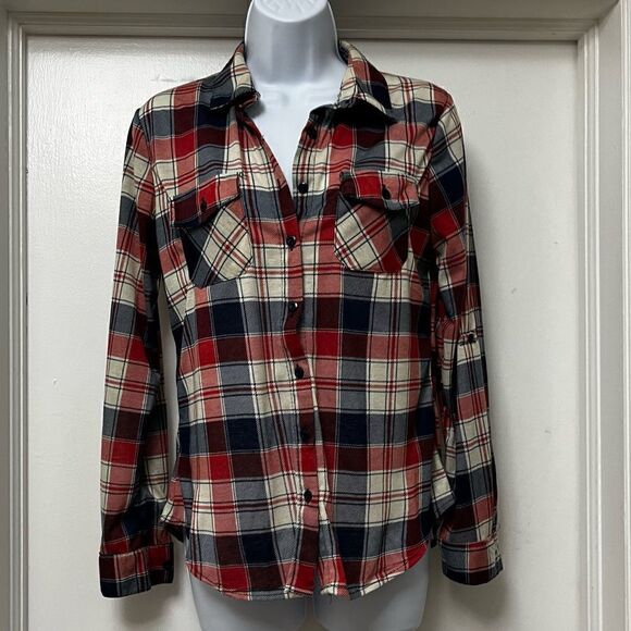 PLAID FLANNEL! size M Rue 21 EUC, worn once - Picture 1 of 12